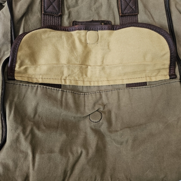 Duluth Tan Leather Canvas Bag - Picture 6 of 12
